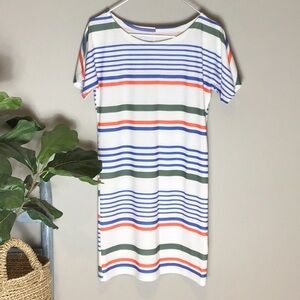 Vintage Striped Shirt Dress Small